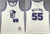 Men's Sacramento Kings #55 Jason Williams White Throwback Stitched Jersey,baseball caps,new era cap wholesale,wholesale hats